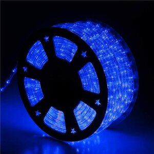 100ft blue LED rope lights waterproof outdoor patio deck garden Christmas decor